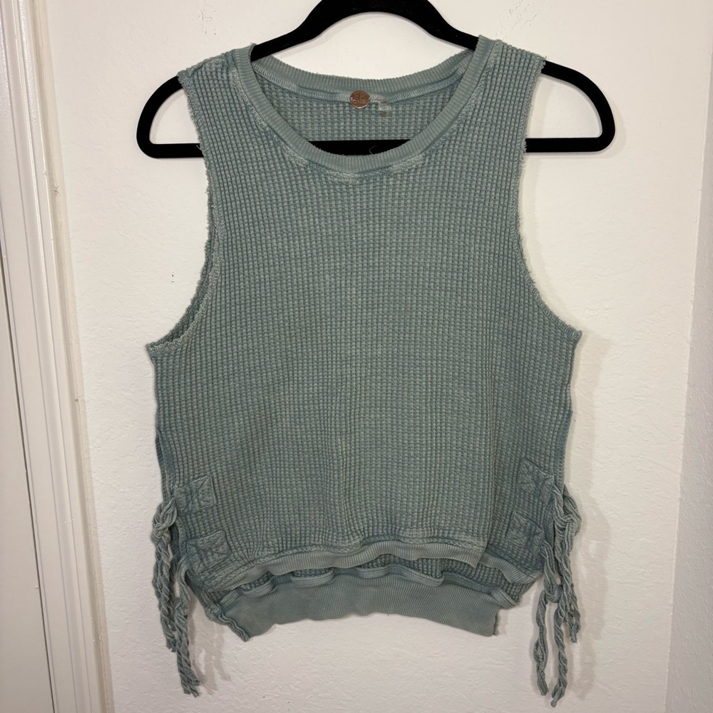 Free People FP One Sleeveless Interlaken Waffle Knit Tank size Medium